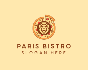 Lion Pizza Restaurant   logo design