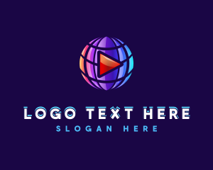 Streaming - Globe Media Player logo design