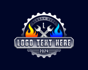 Wrench - Heating Cooling Maintenance logo design