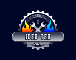 Heating Cooling Maintenance logo design