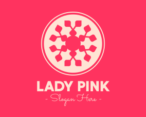 Pink Ornamental Wellness Spa logo design