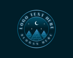 Landmark - Midnight Pyramid Tour logo design