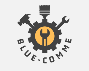 Mechanic Tools Cog logo design