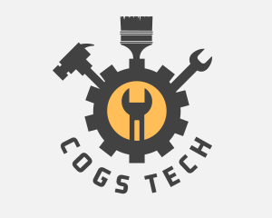 Mechanic Tools Cog logo design