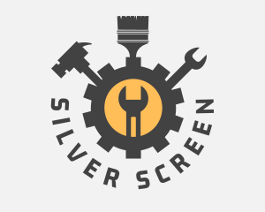 Panel Beater - Mechanic Tools Cog logo design