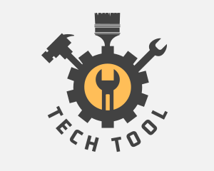 Tool - Mechanic Tools Cog logo design