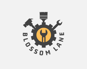 Mechanic Tools Cog logo design