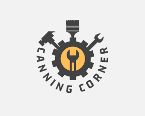 Mechanic Tools Cog logo design