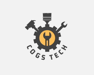 Mechanic Tools Cog logo design