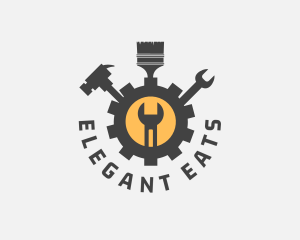 Mechanic Tools Cog logo design