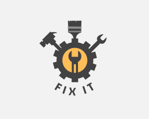 Mechanic Tools Cog logo design