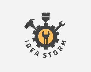 Mechanic Tools Cog logo design