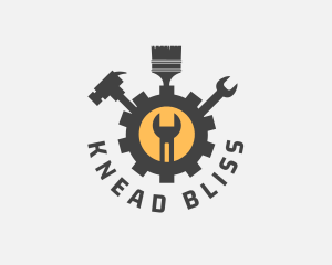 Mechanic Tools Cog logo design