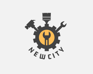 Mechanic Tools Cog logo design