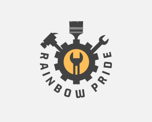 Mechanic Tools Cog logo design