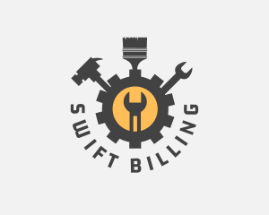 Mechanic Tools Cog logo design