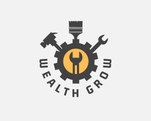 Mechanic Tools Cog logo design