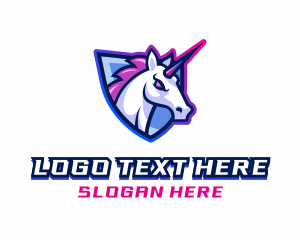 Equestrian - Unicorn Avatar Gaming logo design