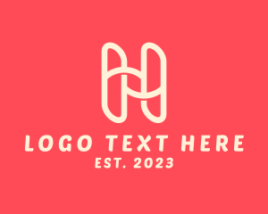 Advertising Agency - Creative Firm Monoline Letter H logo design