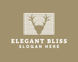 Elk - Deer Horn Blinds logo design