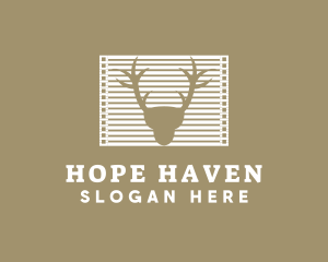 Hunting - Deer Horn Blinds logo design