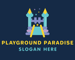 Inflatable Castle Playground  logo design