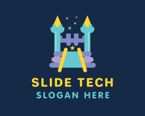 Slide - Inflatable Castle Playground logo design