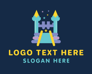 Bouncy - Inflatable Castle Playground logo design