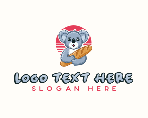 Baguette - Koala Baguette Bakery logo design