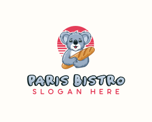 Koala Baguette Bakery logo design