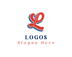 Retro Business Letter L logo design