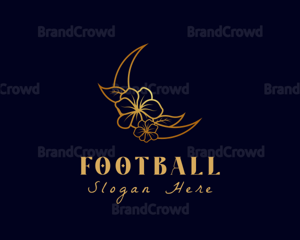 Gold Floral Moon Logo