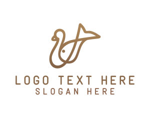 Animal - Modern Bird Fish logo design