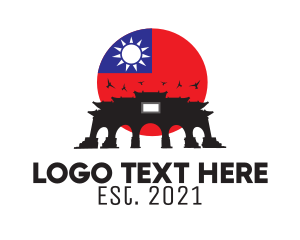 Building - Taiwan Temple Landmark logo design