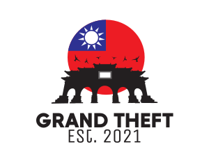 Country - Taiwan Temple Landmark logo design