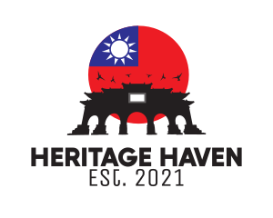 Historical - Taiwan Temple Landmark logo design