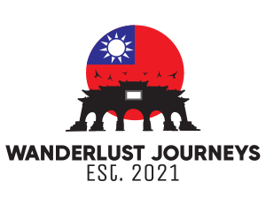 Travelling - Taiwan Temple Landmark logo design