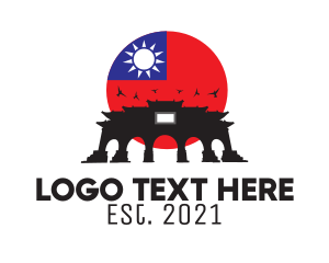 Travelling - Taiwan Temple Landmark logo design