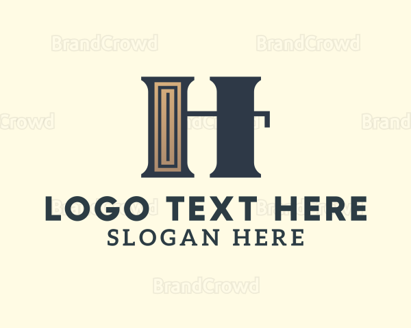 Legal Greek Column Letter H Logo