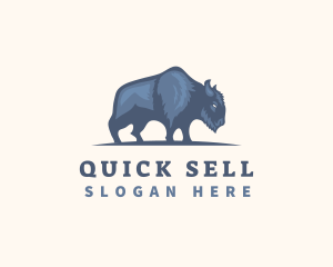 Wild Bison Buffalo Logo