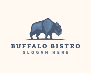 Wild Bison Buffalo logo design