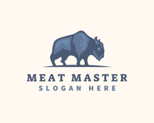 Wild Bison Buffalo logo design