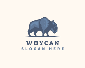 Countryside - Wild Bison Buffalo logo design