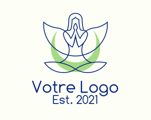 Athletics - Feminine Yoga Angel logo design