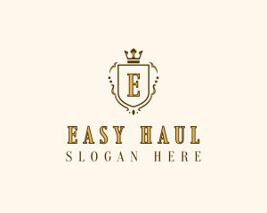 Elegant Crown Shield logo design