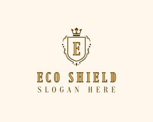 Elegant Crown Shield logo design