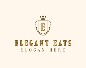 Elegant Crown Shield logo design