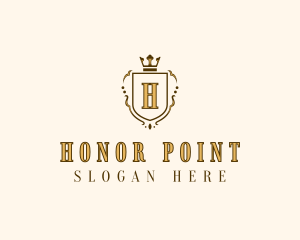 Elegant Crown Shield logo design