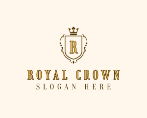 Elegant Crown Shield logo design