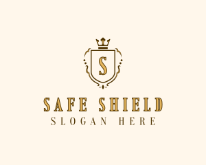 Elegant Crown Shield logo design